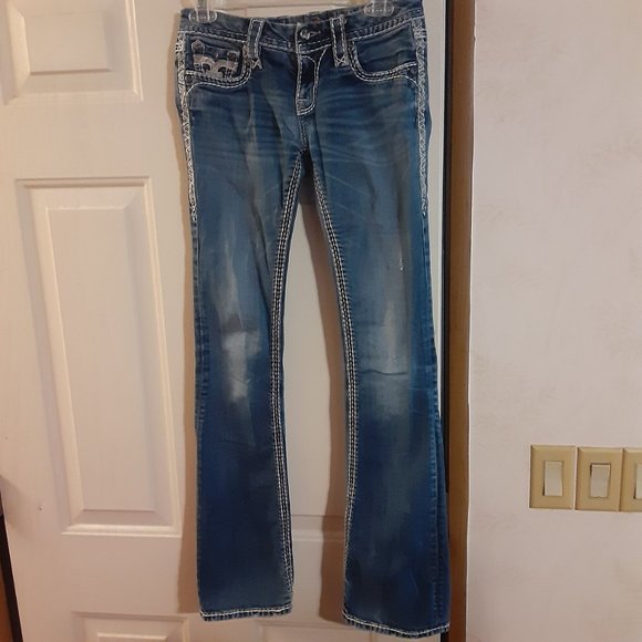 Rock Revival Women's Royal Boot Cut Embellished Jeans  RP9170B200 Size 26 - Picture 4 of 10